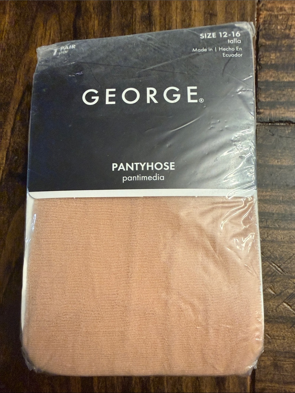 George Sheer Pantyhose in Light Tan (12-16)